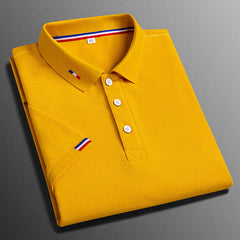 Men's New Casual Business Lapel Short-sleeved Polo Shirt