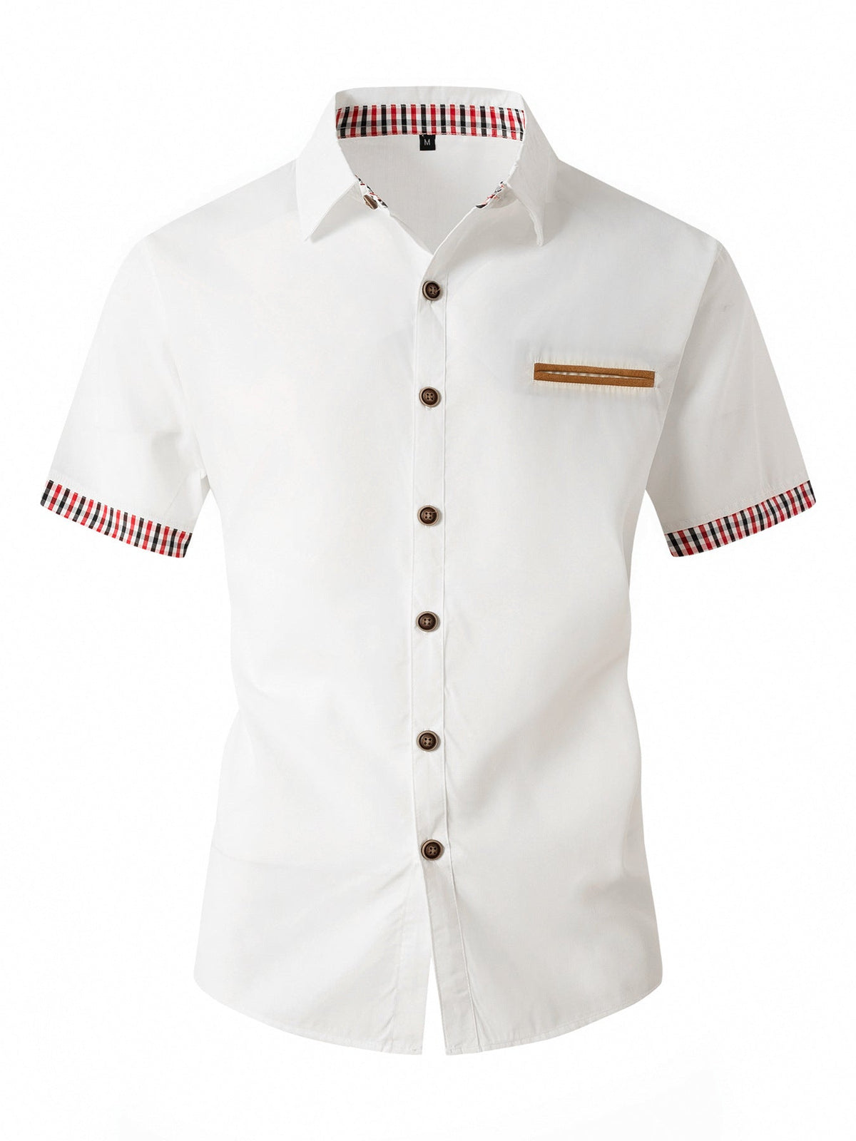 2024 New Fashion Men's Plaid Color Matching Business Casual Shirt