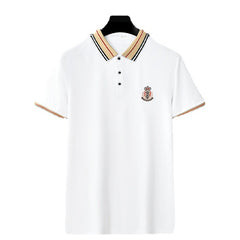Men's Fashion Lapel Casual Embroidered Polo Shirt