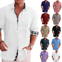 Fall Casual Men's Cotton Linen Shirt