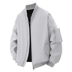 2025 New Men's Fashion Casual Loose Zipper Jacket