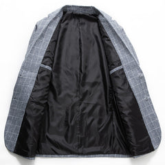 Men's Stylish Plaid Non-iron Casual Blazer