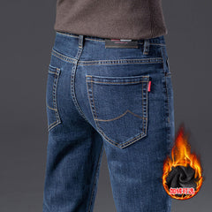 New Men's Stretch Slim Straight Business Casual Jeans