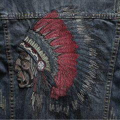 Embroidered denim jacket