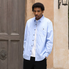 Men's Cotton Non-iron Casual Denim Shirt