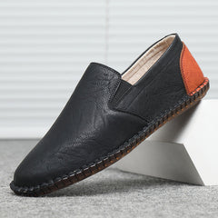 Simple and fashionable men's lightweight and breathable leather shoes