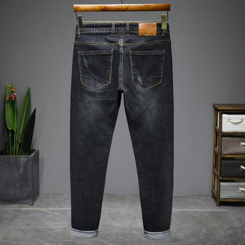 Men's All-match Stretch Slim Fit Wrinkle-resistant Straight Jeans