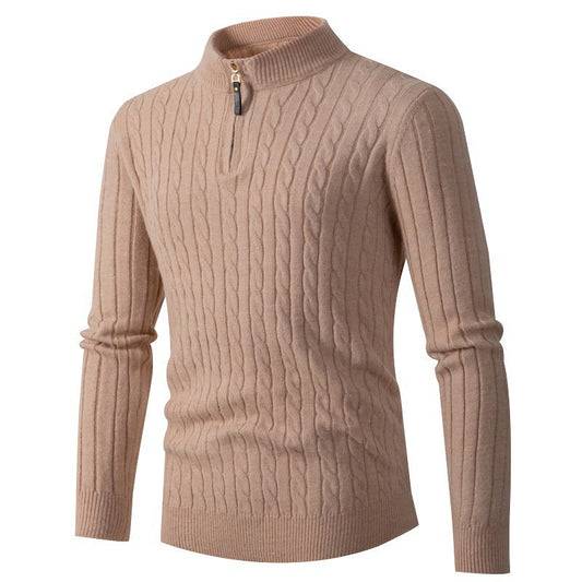 Men's Thick Zipper Warm Sweater
