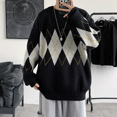 Men's Retro Diamond Sweater