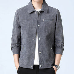Men's Solid Color Corduroy Jacket