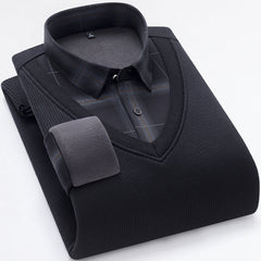 Men's Thermal Fake Two Piece Shirt