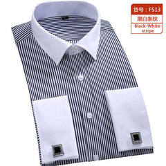 Loose plus size casual striped shirt