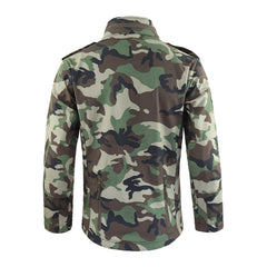 Multi-pocket Fleece Hooded Jacket