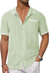 Men's New Style Pocket Hollow Breathable Casual Shirt
