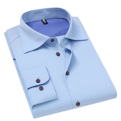 Non-iron business professional long-sleeved shirt