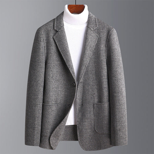 Men's Winter Double-sided Wool Houndstooth Blazer