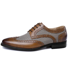 2023New High Quality Retro Fashion Denim Leather Shoes