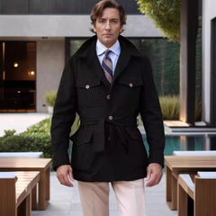 Men's Slim Fit Multi-pocket Thin Large Size Casual Windbreaker Jacket