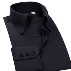 New high-end crystal diamond button color matching business shirt
