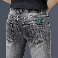 Trendy fashion stretch jeans