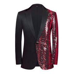 Men's Party Performance Date Wavy Sequin Shiny Casual Trendy Blazer