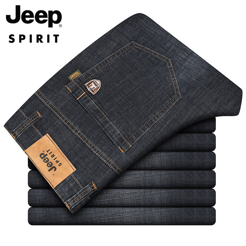 New fashionable casual mid-rise straight jeans