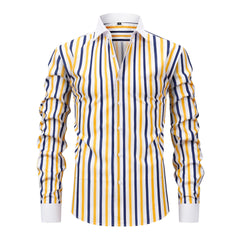 Men's Elastic Wrinkle-free Silky Long-sleeved Shirt