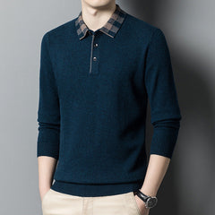 2022 Business Casual Solid Color Wool Knit Sweater