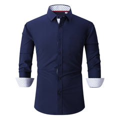 Men's Business Casual No-iron Long-sleeved Shirt