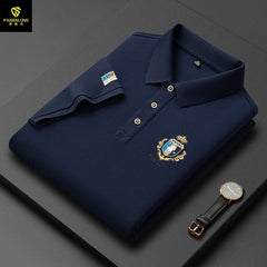 2024 New Style Embroidered Lapel Simple Casual Cotton Polo Shirt