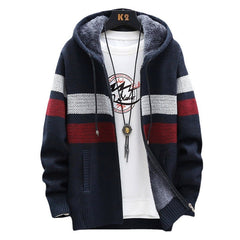 Men's Simple Loose Fleece Knit Jacket