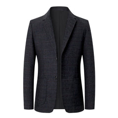 Men's Business Casual Plaid Coat