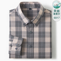 Men's High-end Business Casual Cotton Plaid Shirt