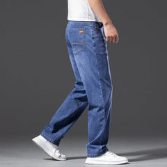 Men's Loose Large Size Stretch Straight Business Casual Jeans