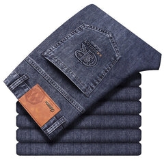 Men's High-end Elastic Anti-wrinkle Skin-friendly Soft Jeans