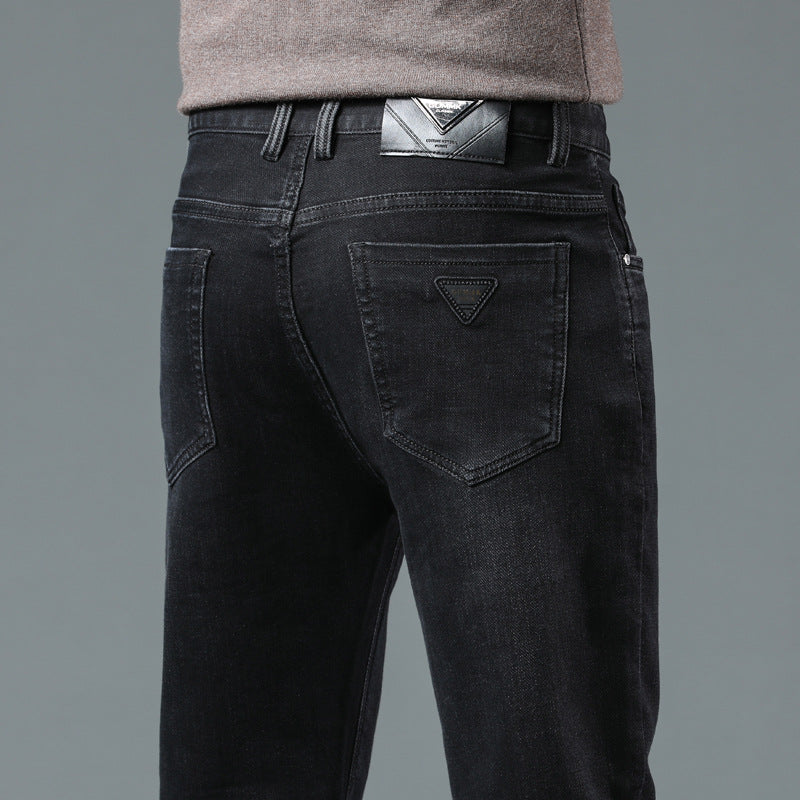 High end stretch business casual jeans