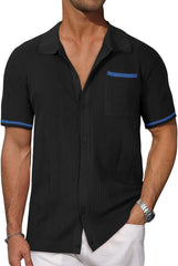 Men's New Style Pocket Hollow Breathable Casual Shirt