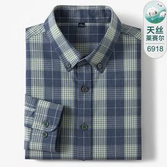 Men's High-end Business Casual Cotton Plaid Shirt