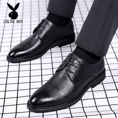 Men's Business Large Size Breathable Casual Soft-soled Leather Shoes