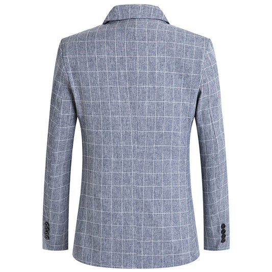 Men's Stylish Plaid Non-iron Casual Blazer