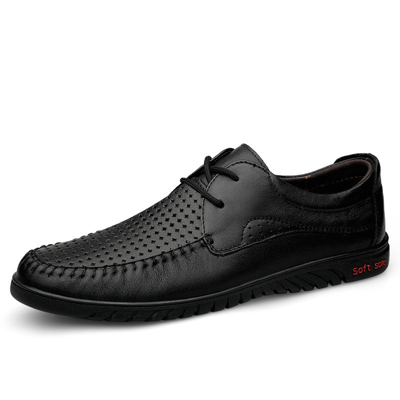 Men's Breathable Genuine Leather Business Casual Leather Shoes