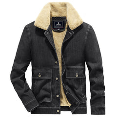 Men's New Winter Casual Denim Cotton Jacket