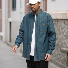Men's Cotton Non-iron Casual Denim Shirt