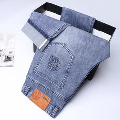 Men's High-end Elastic Anti-wrinkle Skin-friendly Soft Jeans