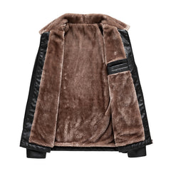 Men's Fleece Leather Jacket