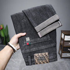Men's Stretch Super Soft Slim Fit Versatile Printed Jeans