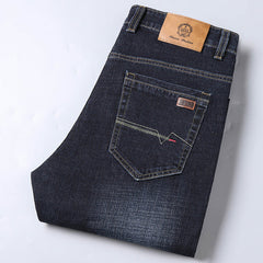 Men's loose straight stretch jeans