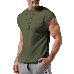 Men's Casual Loose Solid Color Vest T-shirt