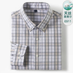 Men's High-end Business Casual Cotton Plaid Shirt
