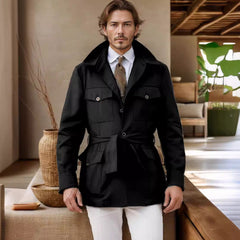 Men's Slim Fit Multi-pocket Thin Large Size Casual Windbreaker Jacket